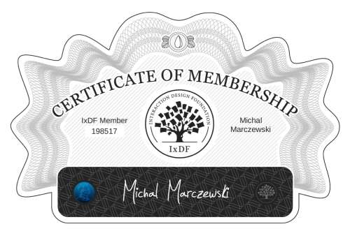 Certificate of Membership – Michal Marczewski