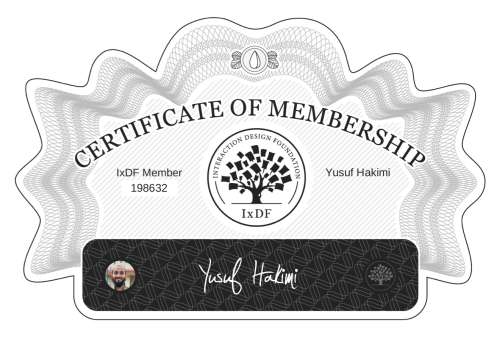 Certificate of Membership – Yusuf Hakimi