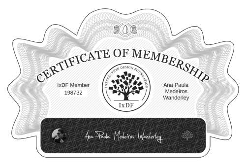 Certificate of Membership – Ana Paula Medeiros Wanderley