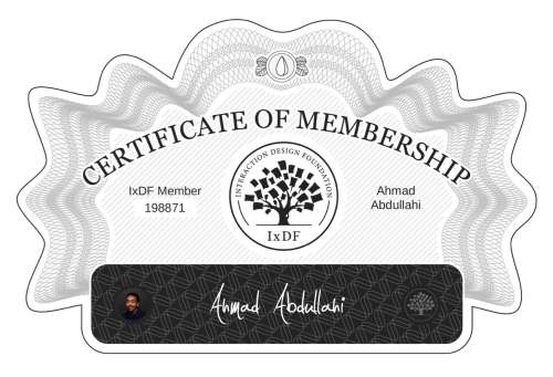 Certificate of Membership – Ahmad Abdullahi