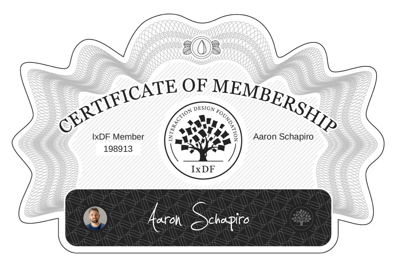 Certificate of Membership – Aaron Schapiro