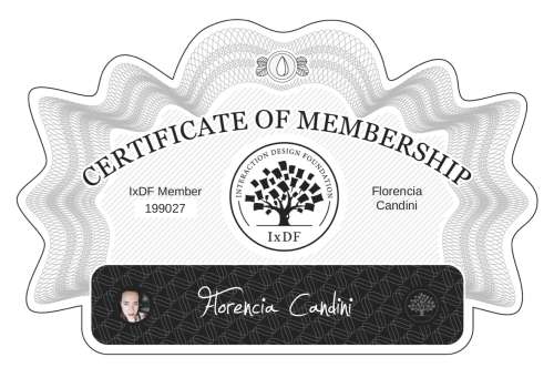 Certificate of Membership – Florencia Candini