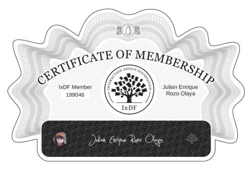 Certificate of Membership – Julián Enrique Rozo Olaya