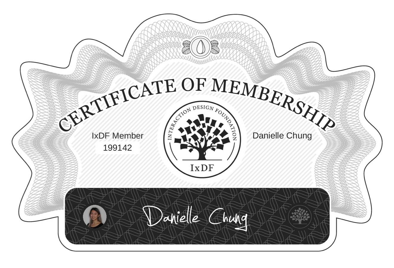 Certificate of Membership – Danielle Chung