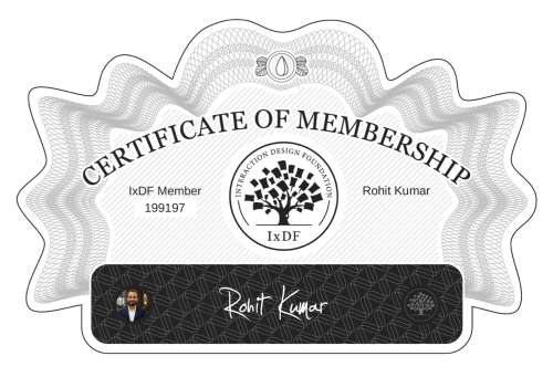Certificate of Membership – Rohit Kumar