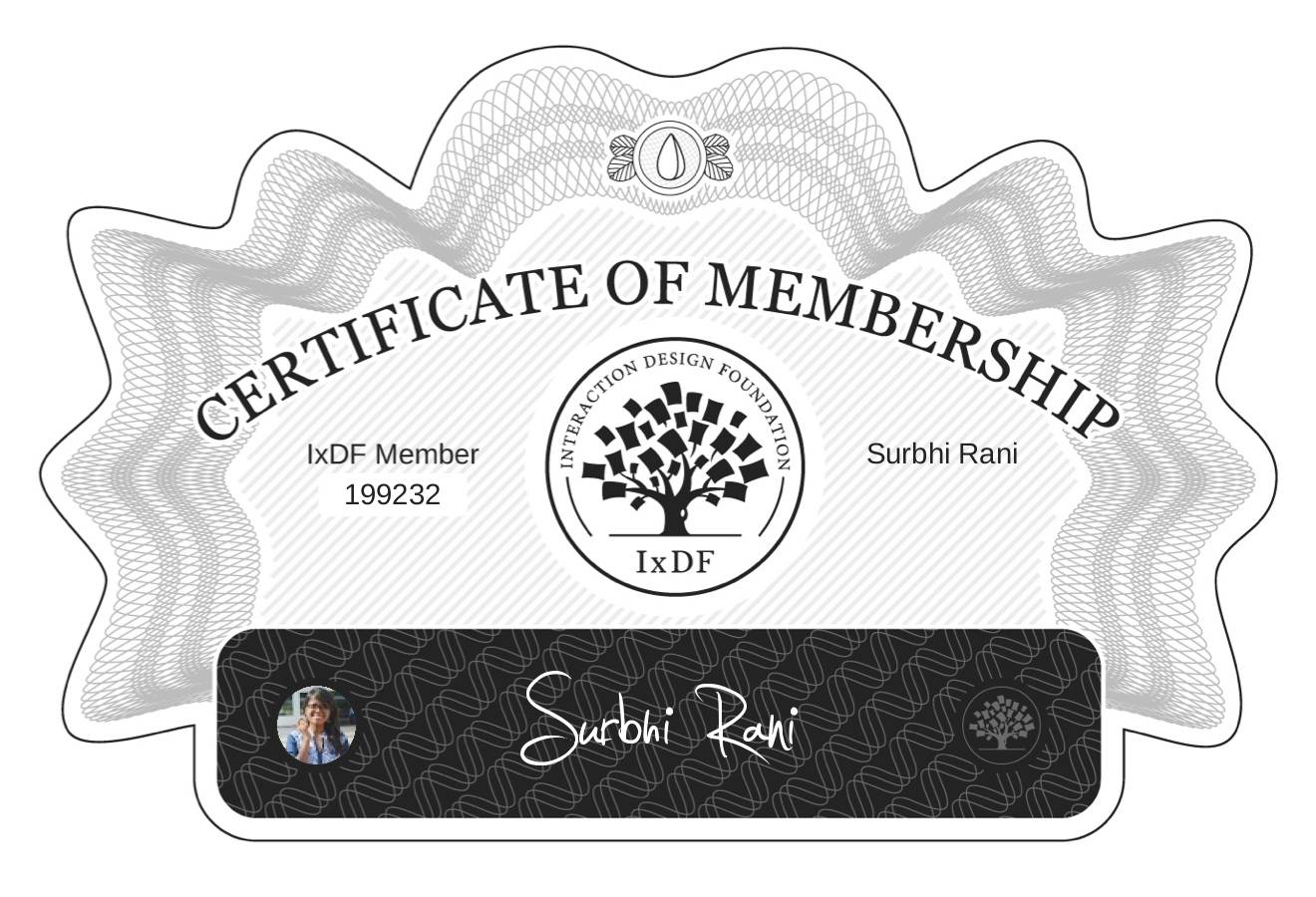 Certificate of Membership – Surbhi Rani