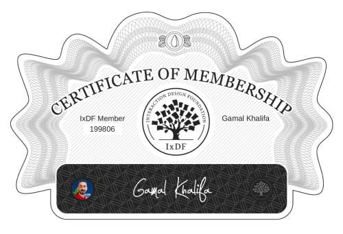 Certificate of Membership – Gamal Khalifa