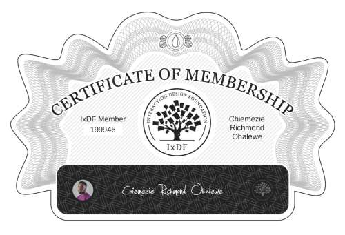 Certificate of Membership – Chiemezie Richmond Ohalewe