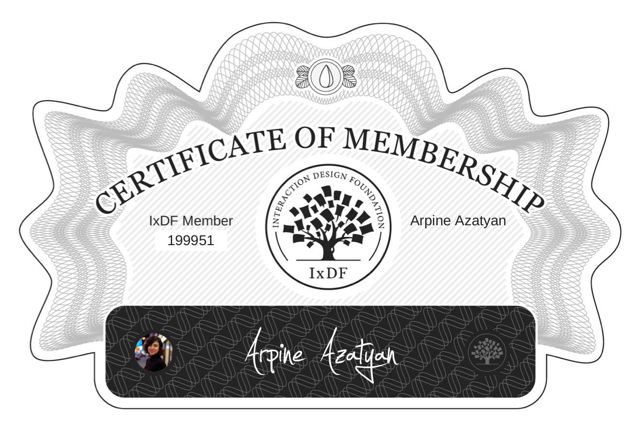 Certificate of Membership – Arpine Azatyan