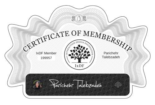 Certificate of Membership – Parichehr Talebzadeh