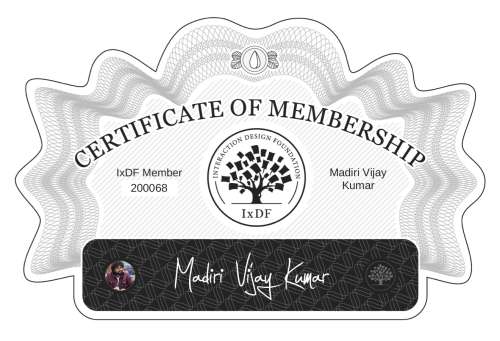 Certificate of Membership – Madiri Vijay Kumar