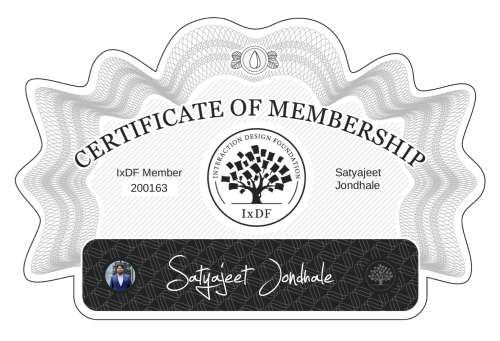 Certificate of Membership – Satyajeet Jondhale