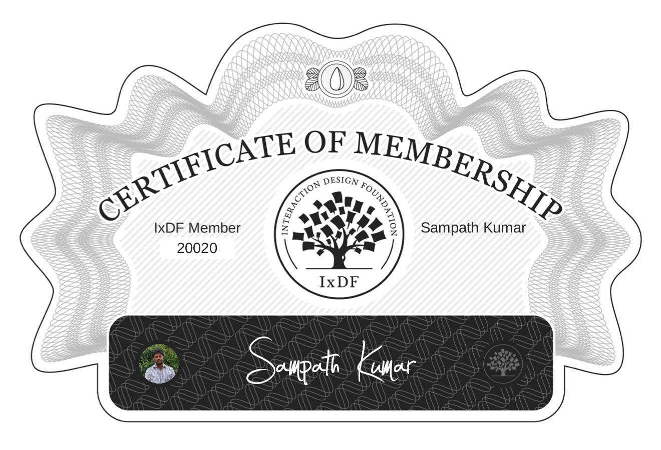 Certificate of Membership – Sampath Kumar