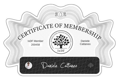 Certificate of Membership – Daniele Cattaneo