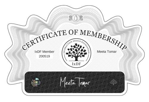 Certificate of Membership – Meeta Tomar