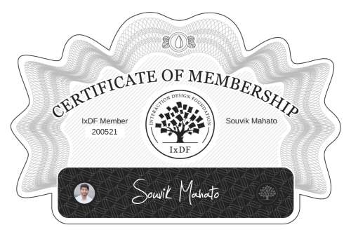 Certificate of Membership – Souvik Mahato