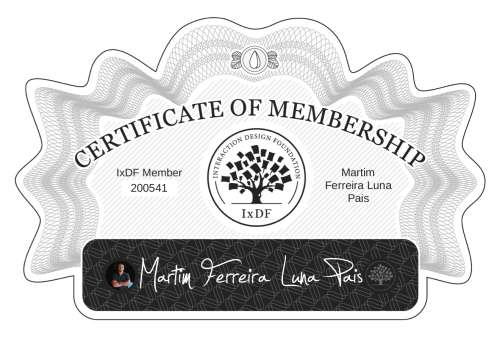 Certificate of Membership – Martim Ferreira Luna Pais