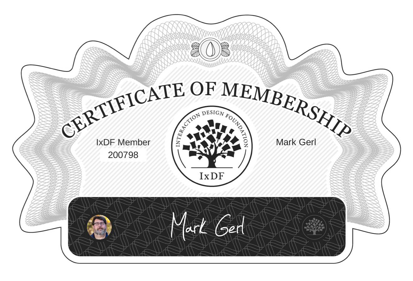Certificate of Membership – Mark Gerl