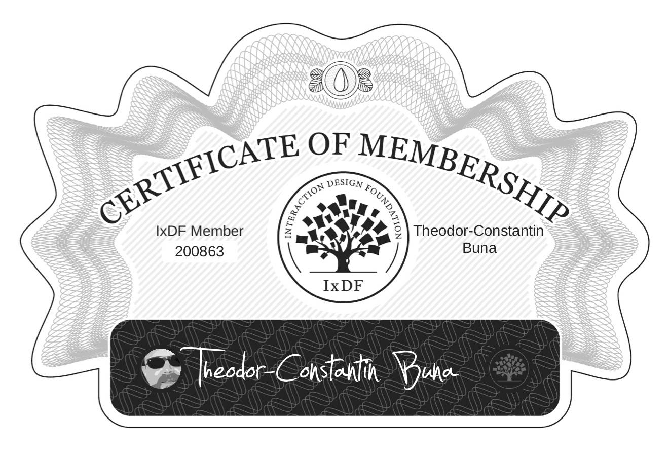 Certificate of Membership – Theodor-Constantin Buna