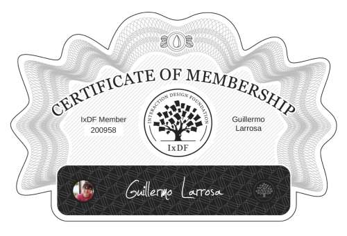 Certificate of Membership – Guillermo Larrosa