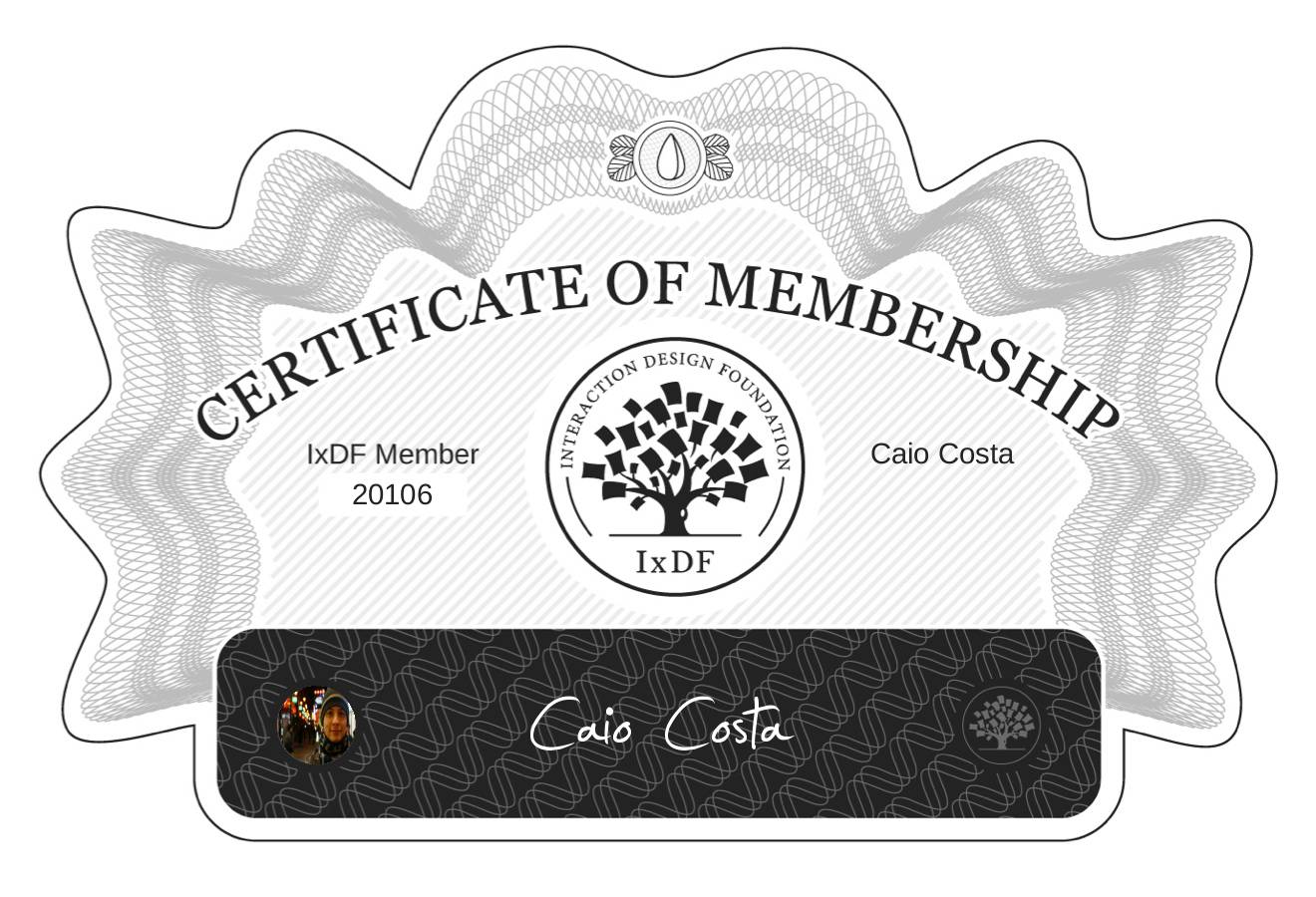 Certificate of Membership – Caio Costa