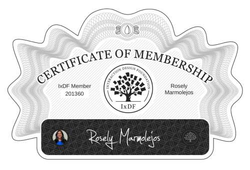 Certificate of Membership – Rosely Marmolejos