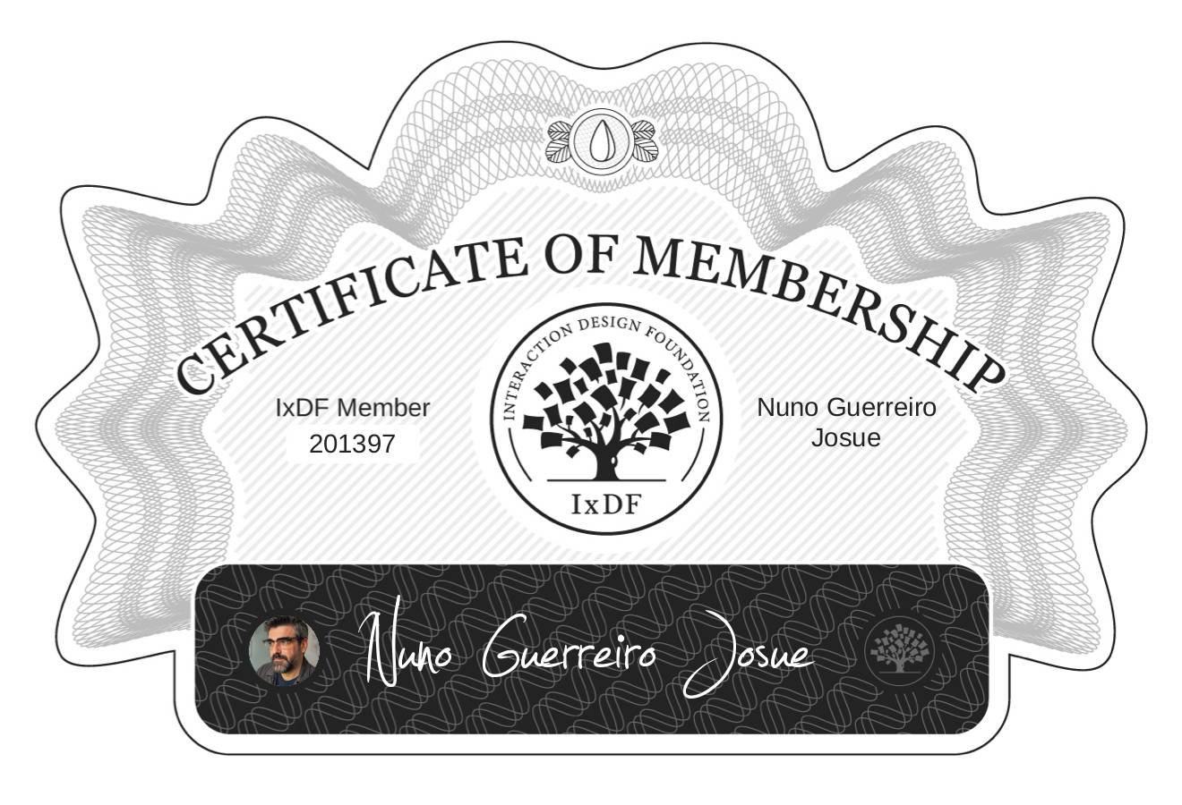 Certificate of Membership – Nuno Guerreiro Josué