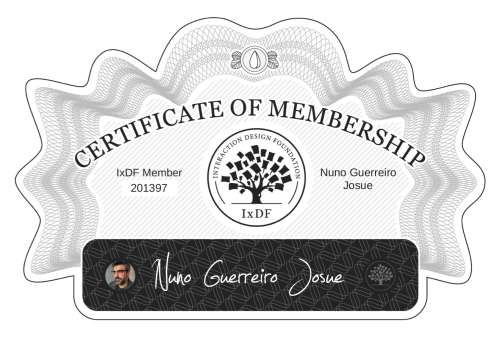 Certificate of Membership – Nuno Guerreiro Josué