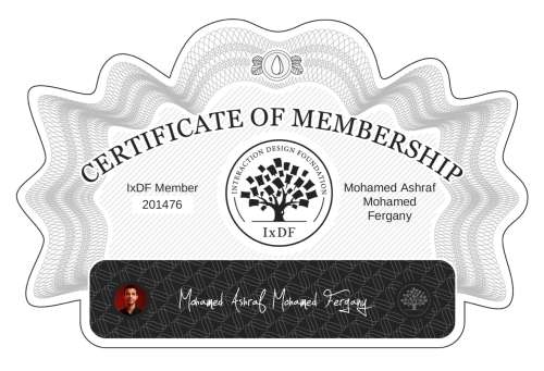 Certificate of Membership – Mohamed Ashraf Mohamed Fergany