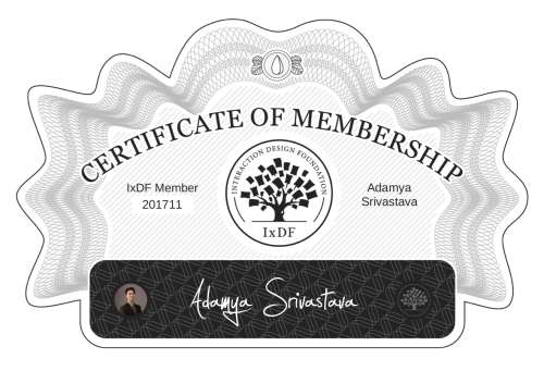 Certificate of Membership – Adamya Srivastava