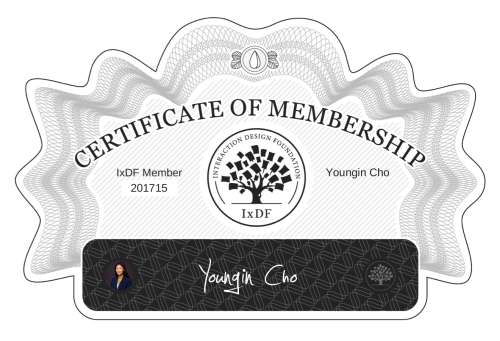 Certificate of Membership – Youngin Cho