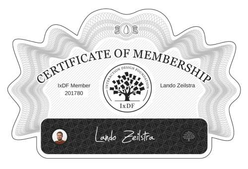 Certificate of Membership – Lando Zeilstra
