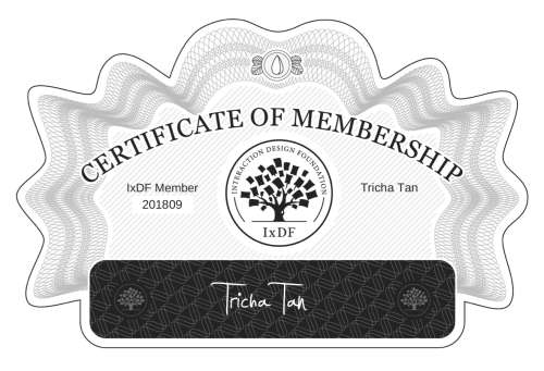 Certificate of Membership – Tricha Tan