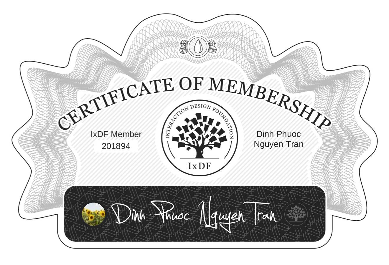 Certificate of Membership – Dinh Phuoc Nguyen Tran