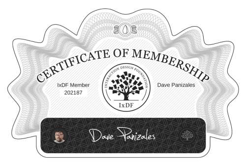 Certificate of Membership – Dave Panizales