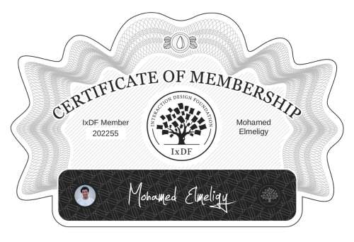 Certificate of Membership – Mohamed Elmeligy