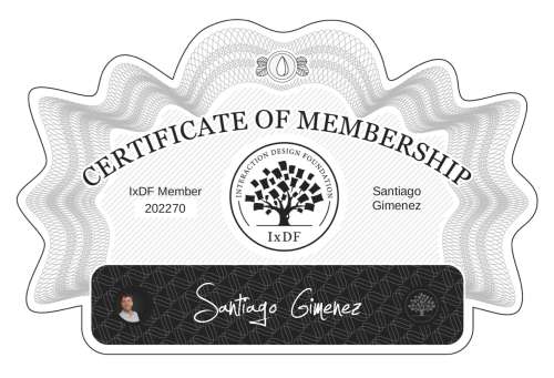 Certificate of Membership – Santiago Gimenez