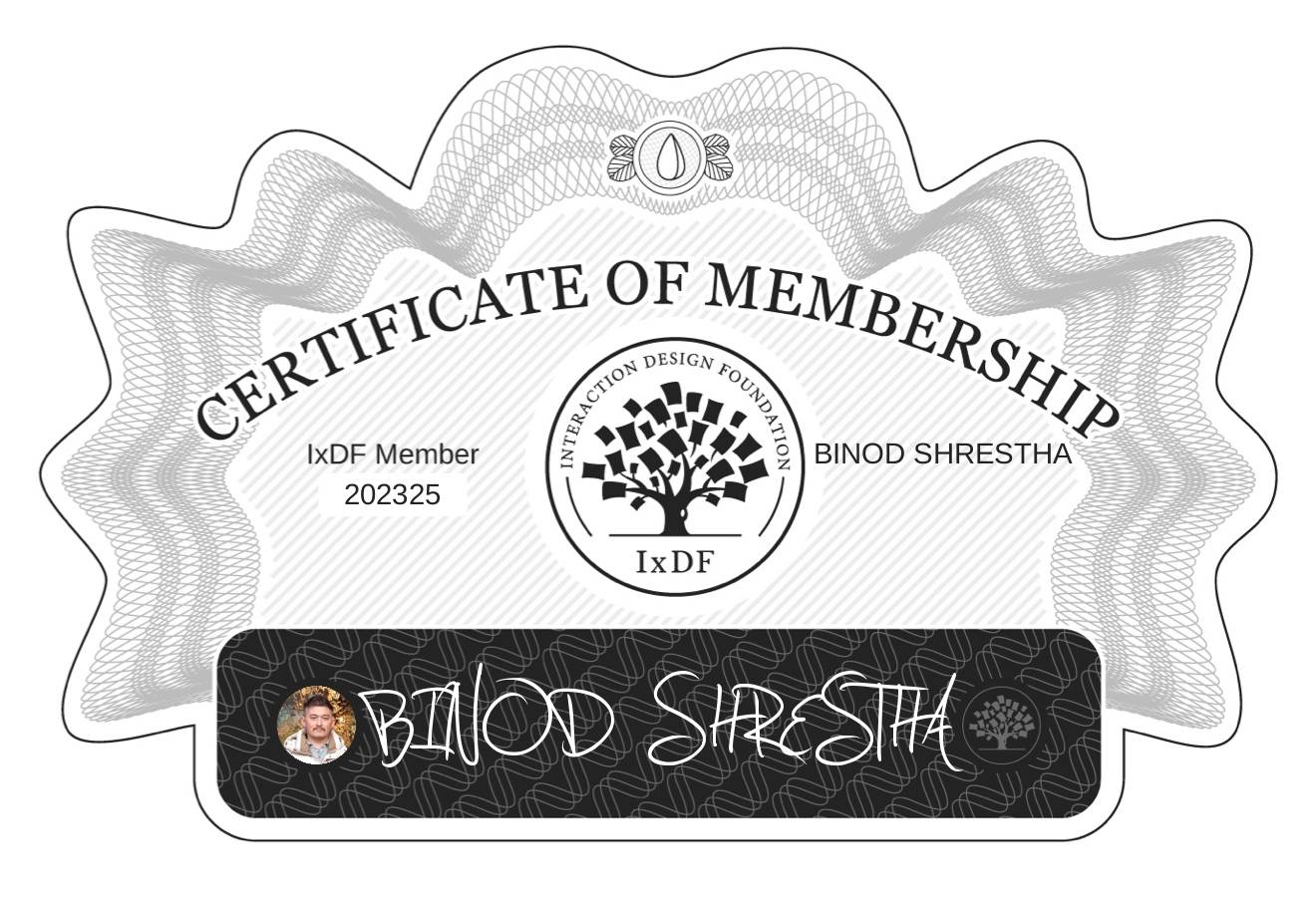 Certificate of Membership – BINOD SHRESTHA