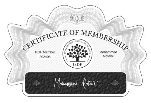 Certificate of Membership – Mohammed Alotaibi