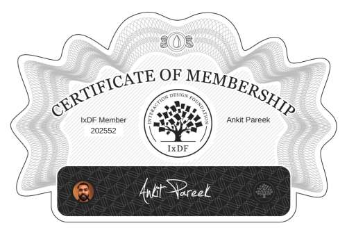 Certificate of Membership – Ankit Pareek