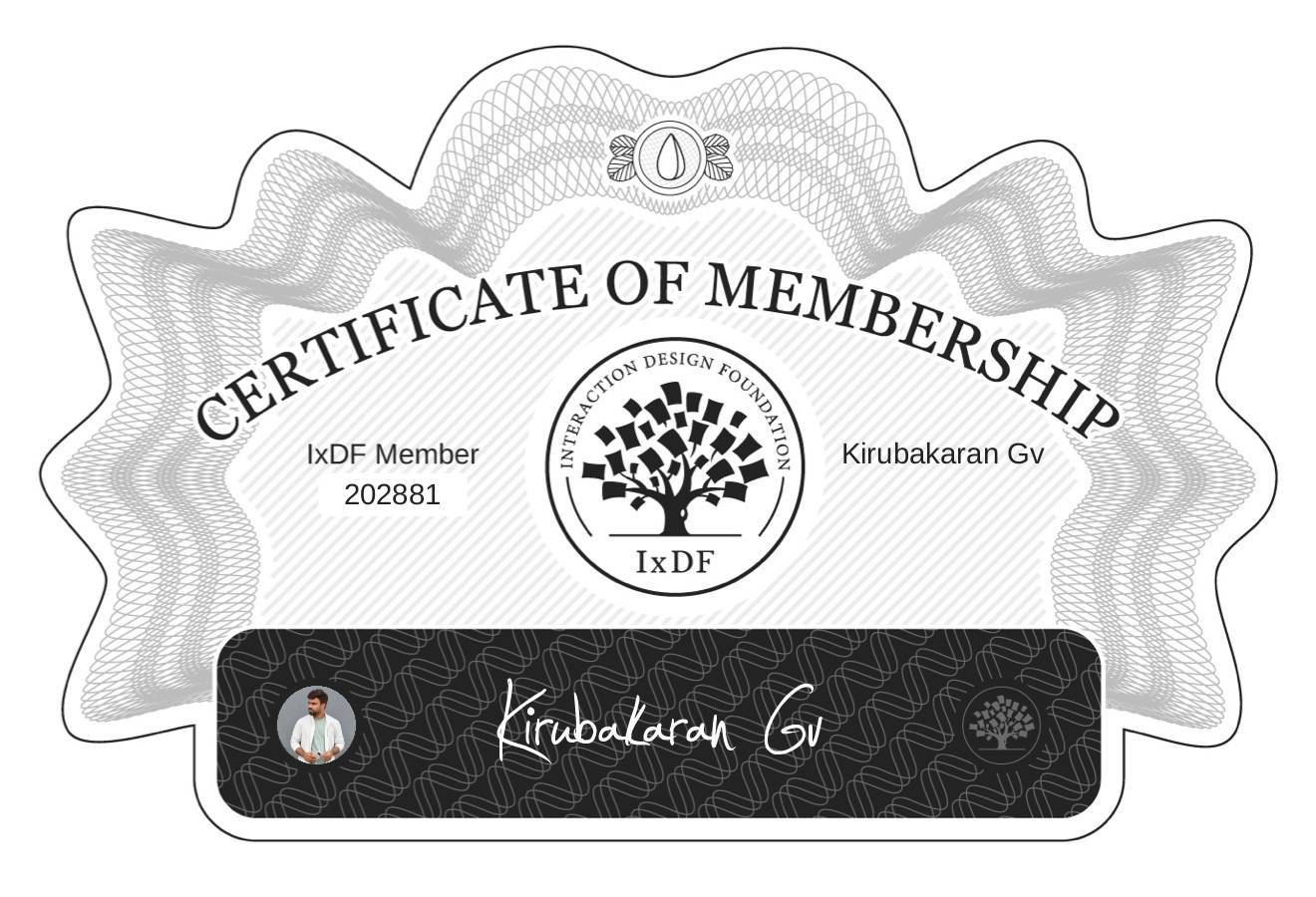 Certificate of Membership – Kirubakaran Gv