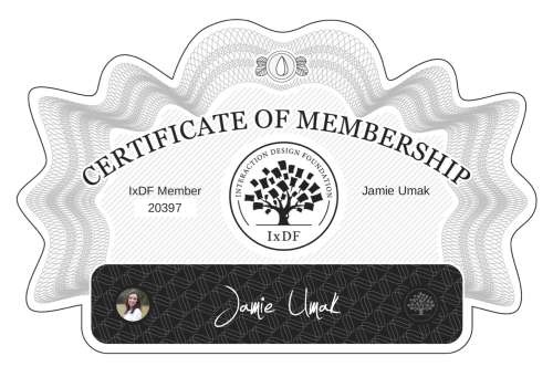 Certificate of Membership – Jamie Umak