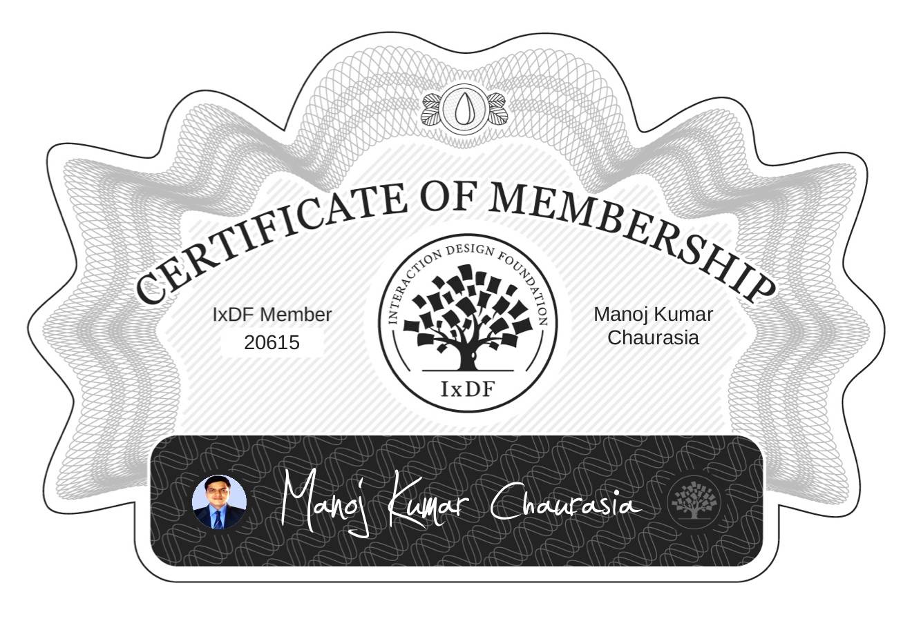 Certificate of Membership – Manoj Kumar Chaurasia