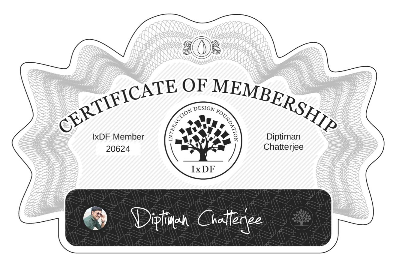 Certificate of Membership – Diptiman Chatterjee