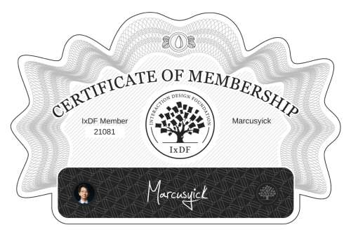 Certificate of Membership – Marcusyick
