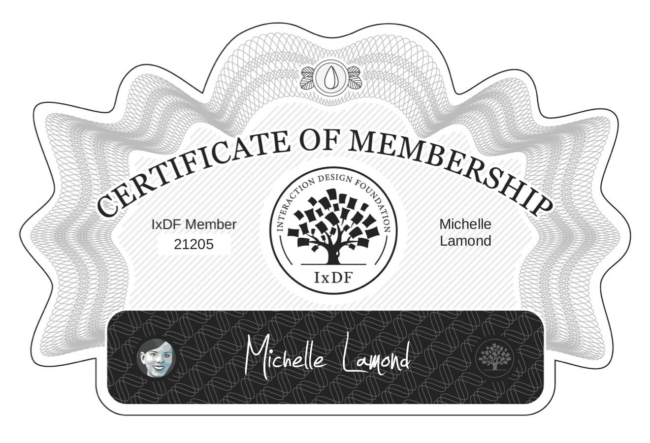 Certificate of Membership – Michelle Lamond
