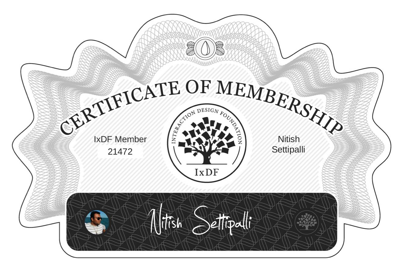 Certificate of Membership – Nitish Settipalli