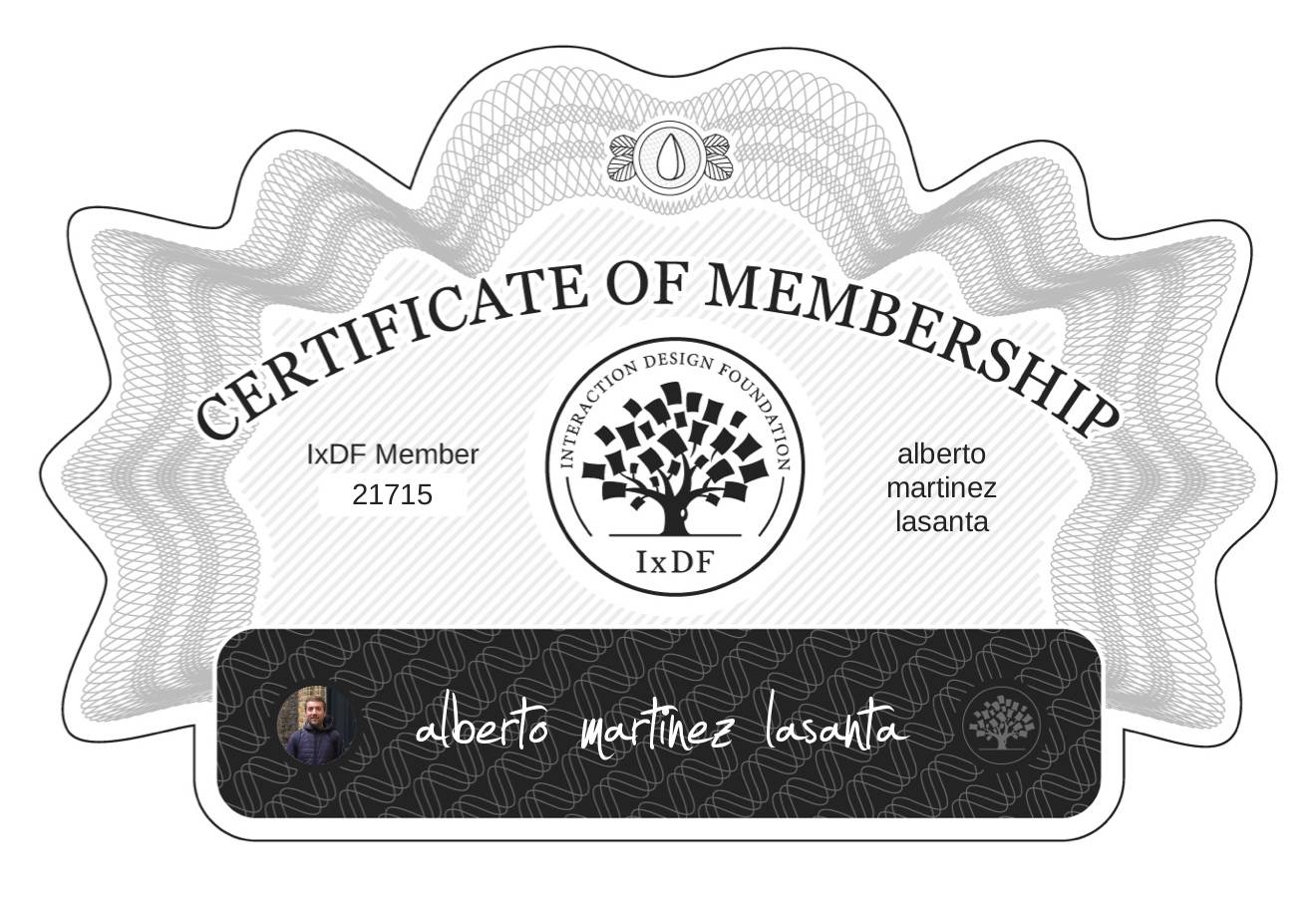 Certificate of Membership – alberto martinez lasanta