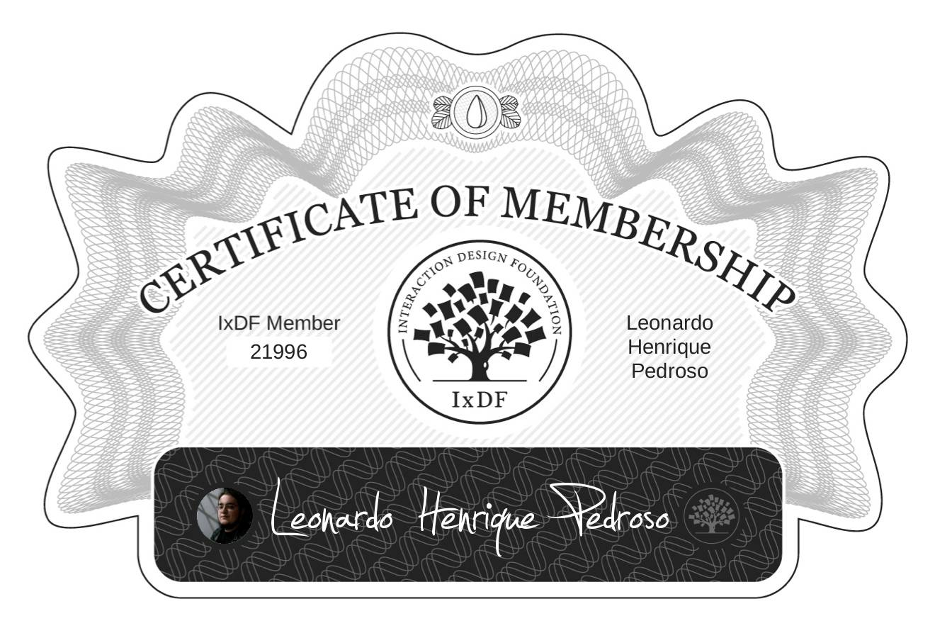 Certificate of Membership – Leonardo Henrique Pedroso