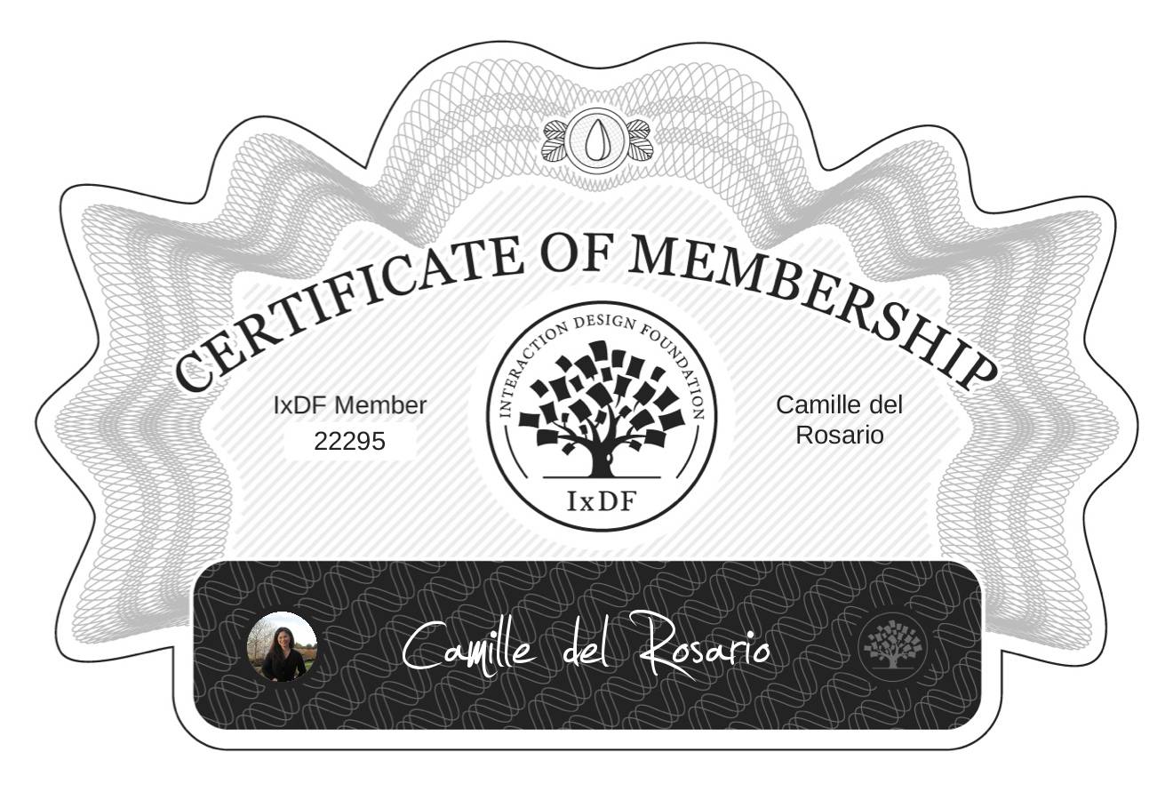 Certificate of Membership – Camille del Rosario